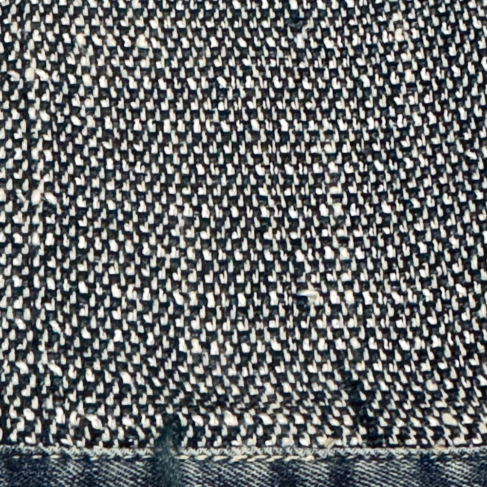 Chico’s Denim Tweed Mixed Media Jacket Blue Silver Button Size 1 M - Picture 10 of 11